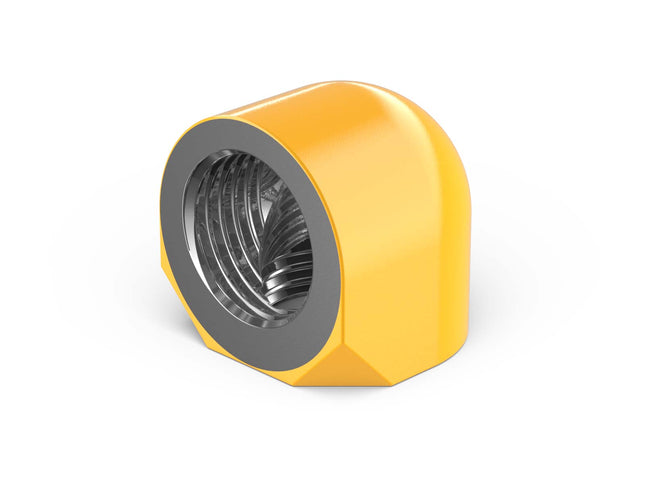 PrimoChill Female to Female G 1/4in. 90 Degree SX Elbow Fitting - Yellow