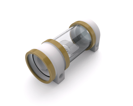 PrimoChill CTR Hard Mount Phase II High Flow D5 Enabled Reservoir - White POM - 120mm - Candy Gold