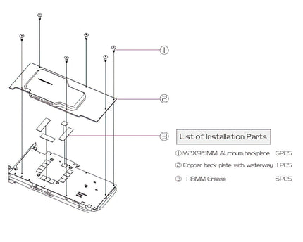 Bykski Full Coverage GPU Water Block w/ Integrated Active Backplate for GALAXY RTX 3090 GAMER (N-GY3090GAMER-TC)