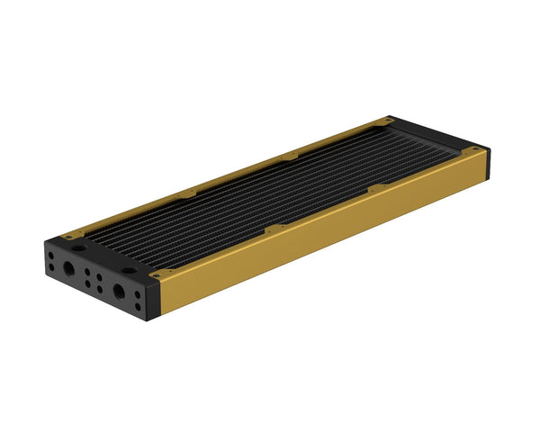 PrimoChill 360SL (30mm) EXIMO Modular Radiator, Black POM, 3x120mm, Triple Fan (R-SL-BK36) Available in 20+ Colors, Assembled in USA and Custom Watercooling Loop Ready - PrimoChill - KEEPING IT COOL Gold