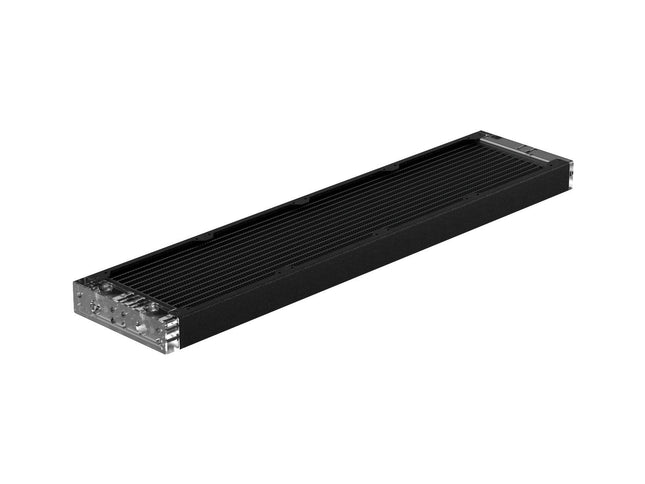 PrimoChill 480SL (30mm) EXIMO Modular Radiator, Clear Acrylic, 4x120mm, Quad Fan (R-SL-A48) Available in 20+ Colors, Assembled in USA and Custom Watercooling Loop Ready - TX Matte Black