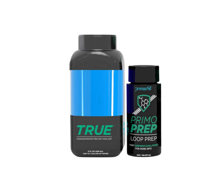 PrimoChill True - Computer WaterCooling Coolant, Concentrate, Low-Conductive, Transparent, Full Protection, PrimoPrep Included, Proudly Made in the USA (Yields a Gallon of Coolant) - Electric UV Blue