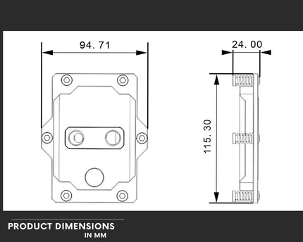 Bykski Durable 4x80mm 2U Server AIO Liquid CPU Cooler For Dual AMD EPYC (Socket SP5/LGA 6096) - Continuous Usage