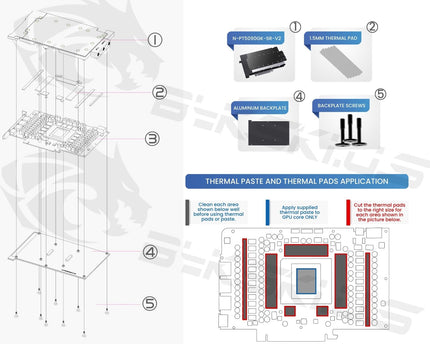 Bykski Durable Metal/POM GPU Water Block and Backplate For PALIT GeForce RTX 5090 GameRock 32GB (N-PT5090GK-SR-V2) - Continuous Usage