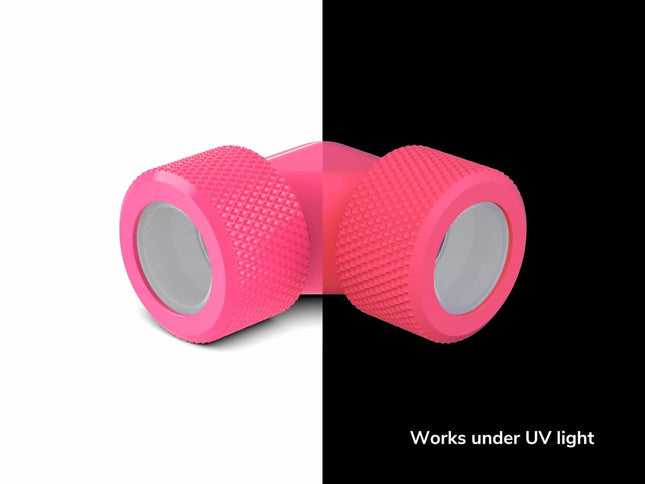 PrimoChill 16mm Rigid SX 90 Degree Fitting Set - PrimoChill - KEEPING IT COOL UV Pink