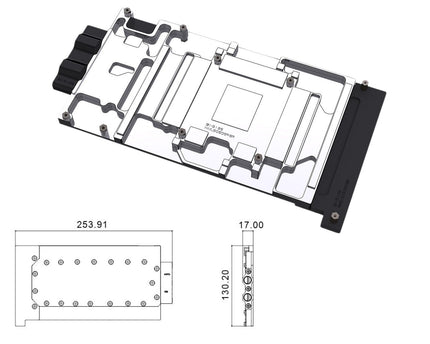 Bykski Durable Metal/POM GPU Water Block and Backplate For ZOTAC GeForce RTX 5090 D 32GB SOLID OC (N-ML5090GR-SR-V2) - Continuous Usage
