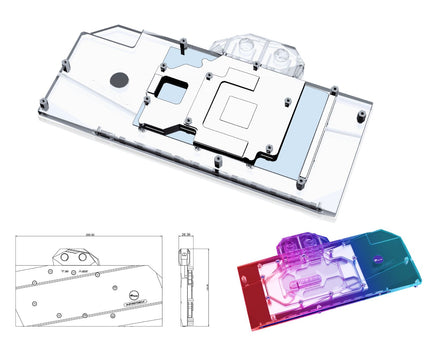 Bykski Full Coverage GPU Water Block and Backplate for GALAXY RTX 3060Ti/3070 GAMER (N-GY3070GR-X)