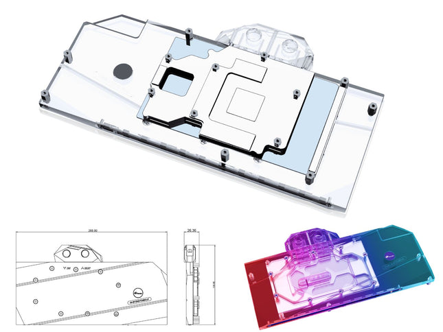 Bykski Full Coverage GPU Water Block and Backplate for GALAXY RTX 3060Ti/3070 GAMER (N-GY3070GR-X)
