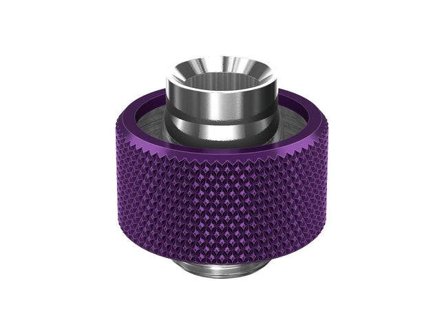 PrimoChill SecureFit SX - Premium Compression Fitting For 1/2in ID x 3/4in OD Flexible Tubing (F-SFSX34) - Available in 20+ Colors, Custom Watercooling Loop Ready - Candy Purple