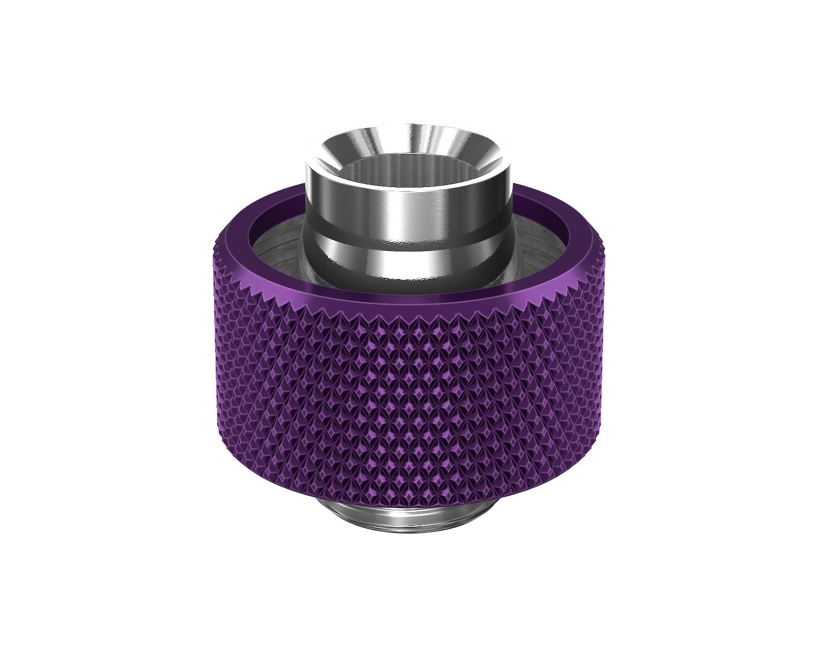 PrimoChill SecureFit SX - Premium Compression Fitting For 1/2in ID x 3/4in OD Flexible Tubing (F-SFSX34) - Available in 20+ Colors, Custom Watercooling Loop Ready - Candy Purple