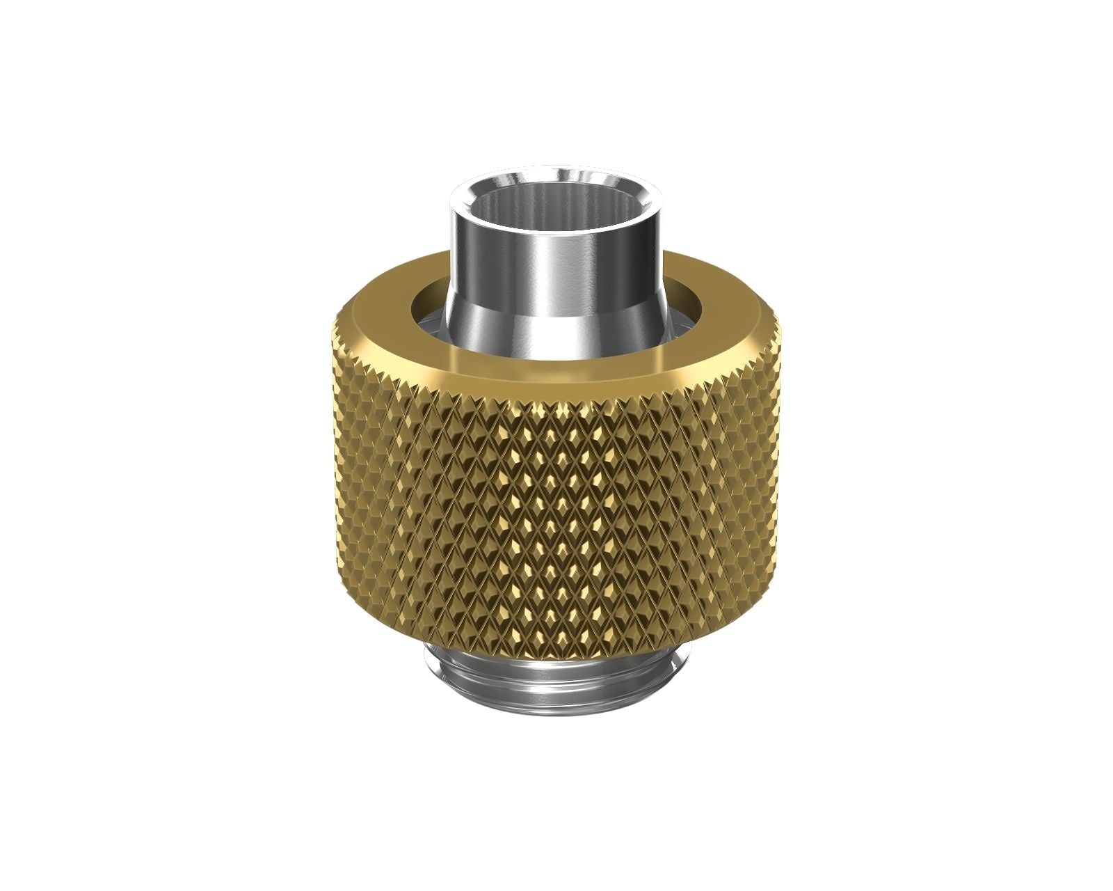 PrimoChill SecureFit SX - Premium Compression Fitting For 3/8in ID x 1/2in OD Flexible Tubing (F-SFSX12) - Available in 20+ Colors, Custom Watercooling Loop Ready - Candy Gold