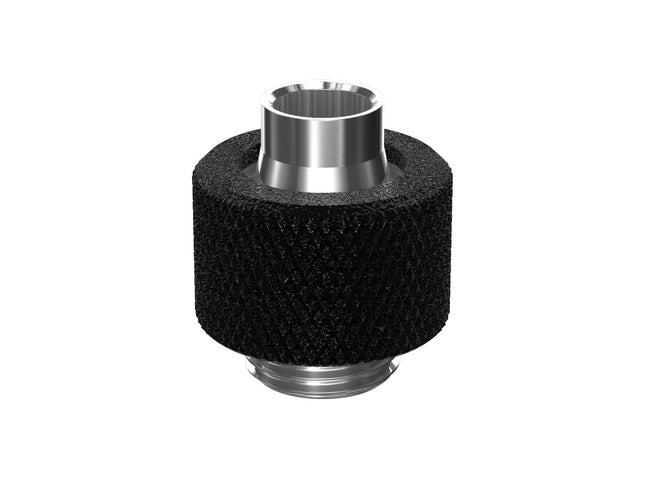 PrimoChill SecureFit SX - Premium Compression Fitting For 3/8in ID x 1/2in OD Flexible Tubing (F-SFSX12) - Available in 20+ Colors, Custom Watercooling Loop Ready - TX Matte Black