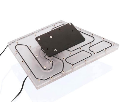 Bykski Distro Plate - Jonsbo TR03 - FROSTED PMMA w/ 5v Addressable RGB (RBW) - Pump Included (RGV-JSB-TR03-P-F-K)