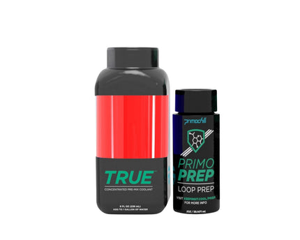 PrimoChill True - Computer WaterCooling Coolant, Concentrate, Low-Conductive, Transparent, Full Protection, PrimoPrep Included, Proudly Made in the USA (Yields a Gallon of Coolant) - Red