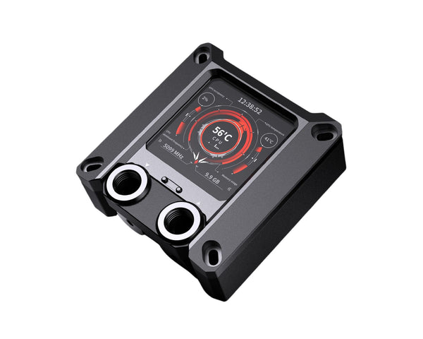 Granzon GAISC Digital Display CPU Water Cooling Block for Intel Core (LGA 115x/1200/1700/1800/20xx)