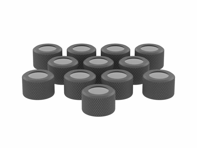 PrimoChill RMSX Replacement Cap Switch Over Kit - 12mm - TX Matte Gun Metal