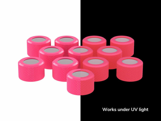 PrimoChill RMSX Replacement Cap Switch Over Kit - 12mm - UV Pink
