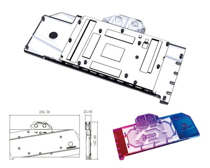 Bykski GPU Water Block and Backplate for Sapphire Radeon RX 7900 XTX Nitro+ (A-SP7900XTX-X)