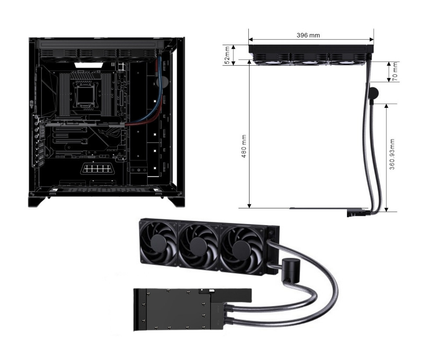 Bykski Durable 360mm Server AIO Liquid GPU Cooler For NVIDIA RTX 6000 Ada (B-FRD-RTX6000-360)