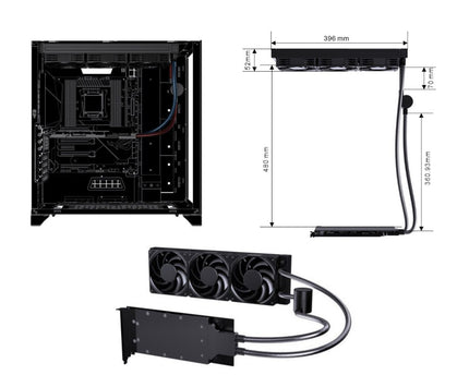 Bykski Durable 360mm AIO Liquid GPU Cooler For Gigabyte RTX 4090 WindForce V2 (B-FRD-GV4090WF-X-V2-360)