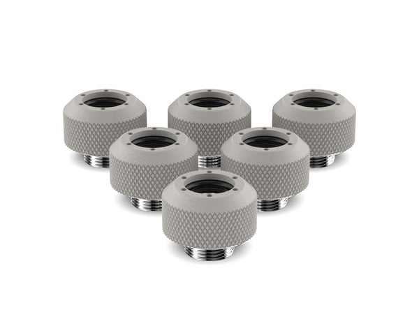 PrimoChill 1/2in. Rigid RevolverSX Series Fitting - 6 pack - PrimoChill - KEEPING IT COOL TX Matte Silver