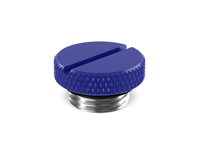 PrimoChill G 1/4in. SX Knurled Slotted Stop Fitting - PrimoChill - KEEPING IT COOL True Blue