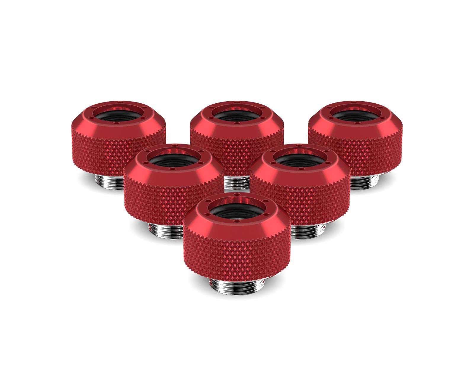 PrimoChill 1/2in. Rigid RevolverSX Series Fitting - 6 pack - PrimoChill - KEEPING IT COOL Candy Red