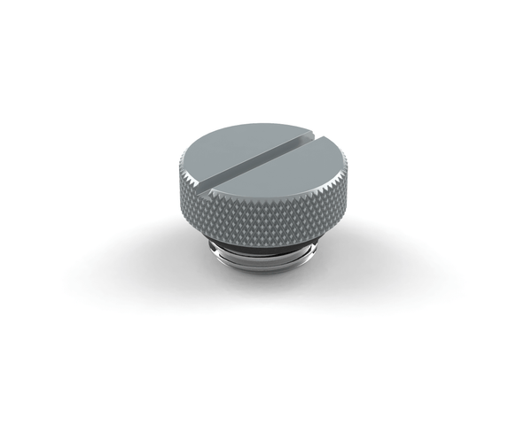 PrimoChill G 1/4in. SX Knurled Slotted Stop Fitting - PrimoChill - KEEPING IT COOL Silver