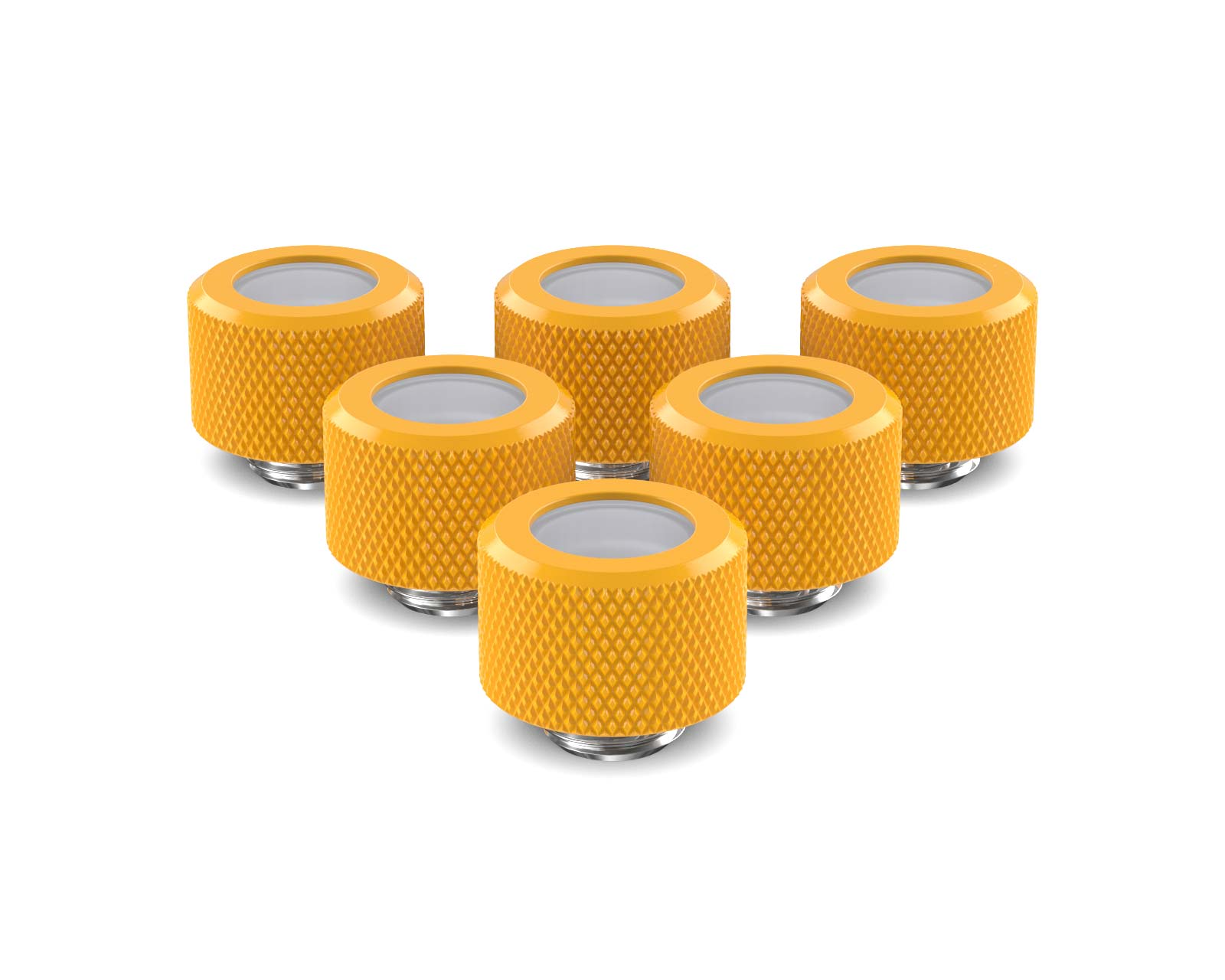 PrimoChill 14mm OD Rigid SX Fitting - 6 Pack - PrimoChill - KEEPING IT COOL Yellow