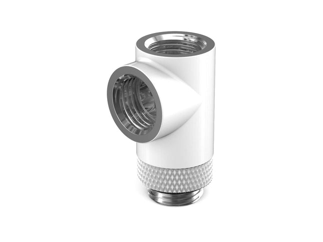PrimoChill G 1/4in. Inline Rotary 3-Way SX Female T Adapter - PrimoChill - KEEPING IT COOL Sky White