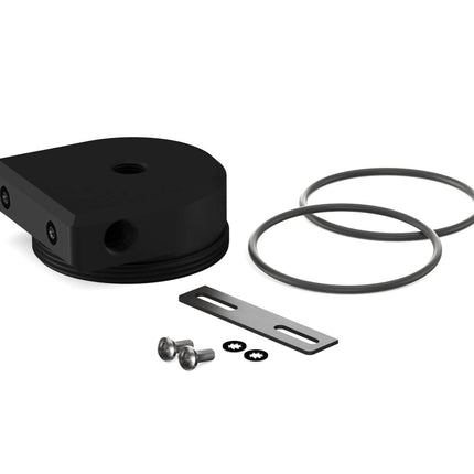 PrimoChill CTR Phase II - 3 Port Mountable End Cap - Black POM - PrimoChill - KEEPING IT COOL