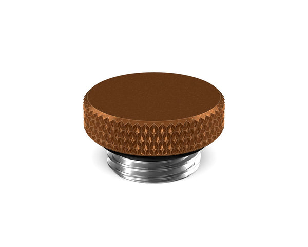 BSTOCK:PrimoChill G 1/4in. SX Knurled Nickel Stop Fitting (No slot) - Candy Copper