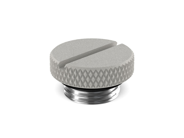 PrimoChill G 1/4in. SX Knurled Slotted Stop Fitting - PrimoChill - KEEPING IT COOL TX Matte Silver