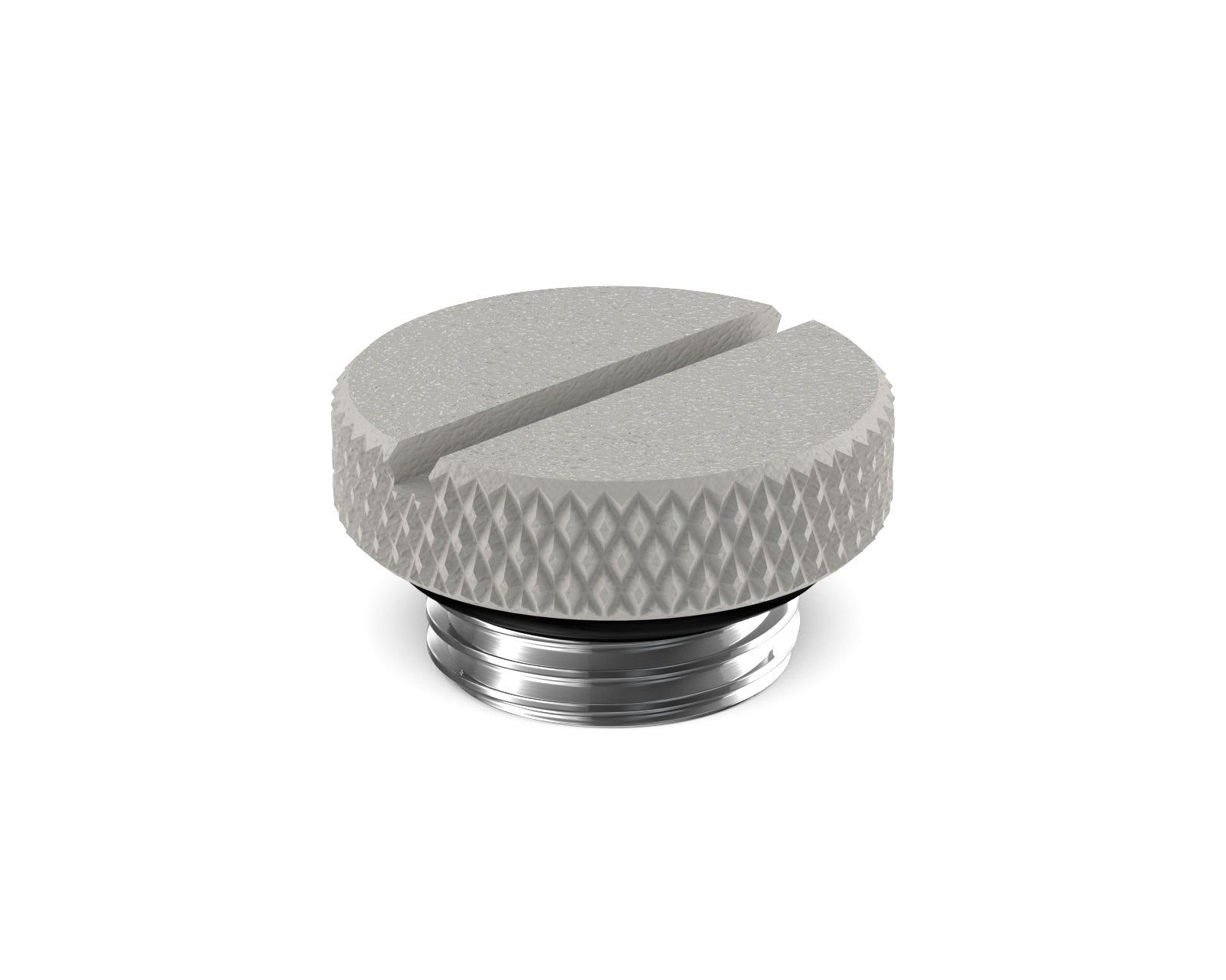 PrimoChill G 1/4in. SX Knurled Slotted Stop Fitting - PrimoChill - KEEPING IT COOL TX Matte Silver
