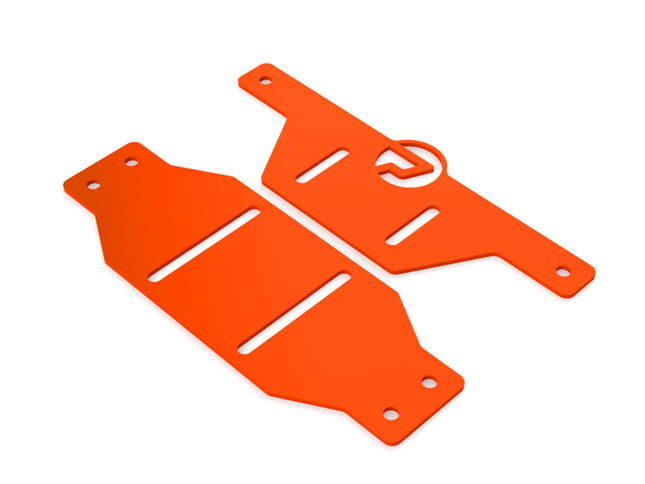 PrimoChill SX CTR Hard Mount Reservoir to Radiator Mount - 140mm Series - PrimoChill - KEEPING IT COOL UV Orange