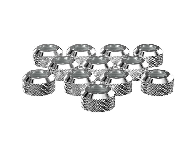 PrimoChill RSX Replacement Cap Switch Over Kit - 1/2in. - PrimoChill - KEEPING IT COOL Silver Nickel