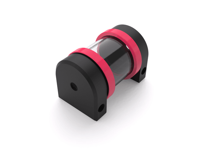 PrimoChill CTR Hard Mount Phase II Reservoir - Black POM - 80mm - PrimoChill - KEEPING IT COOL UV Pink