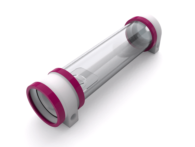 PrimoChill CTR Hard Mount Phase II High Flow D5 Enabled Reservoir - White POM - 240mm - PrimoChill - KEEPING IT COOL Magenta