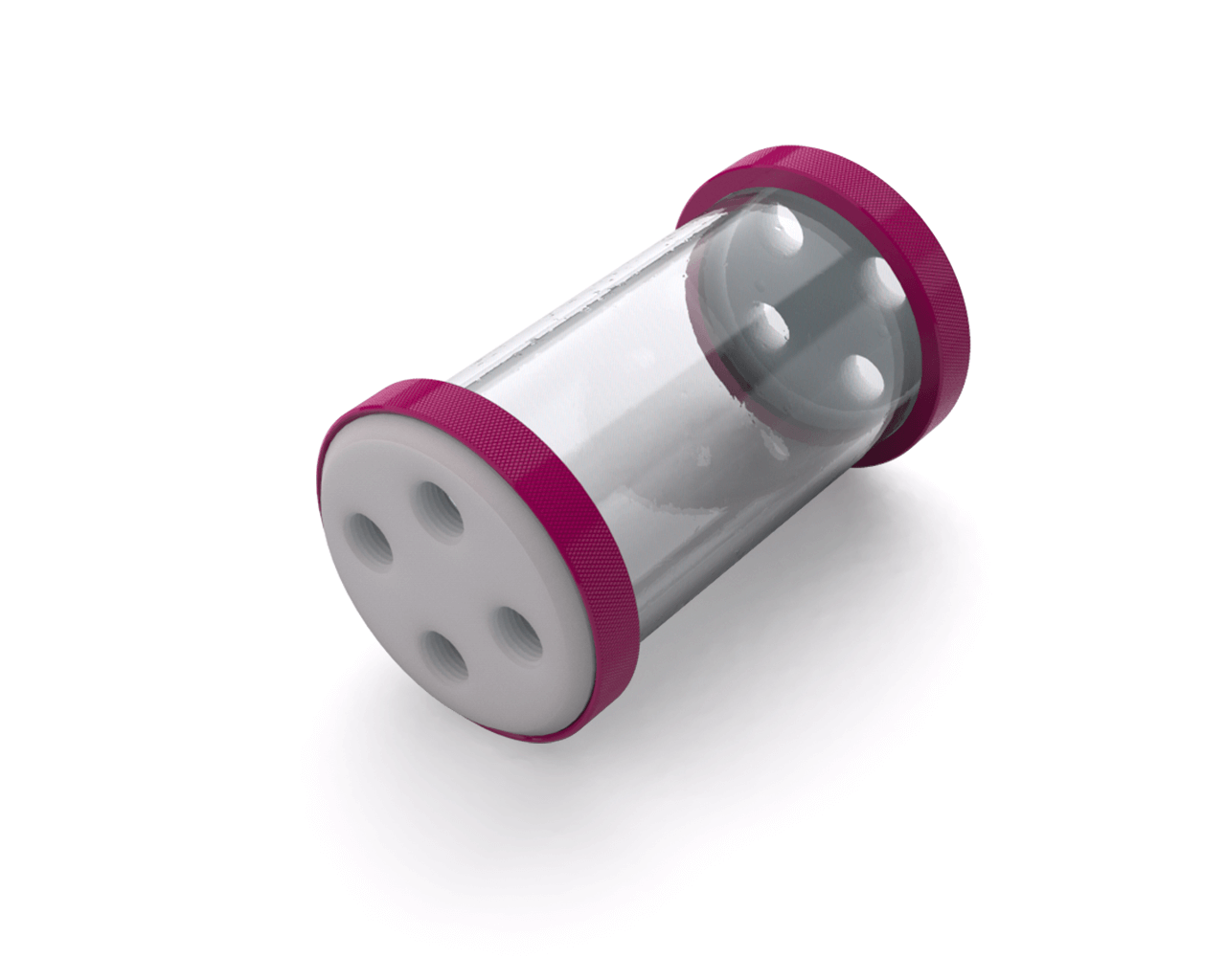 PrimoChill CTR Low Profile Phase II Reservoir - White POM - 120mm - PrimoChill - KEEPING IT COOL Magenta