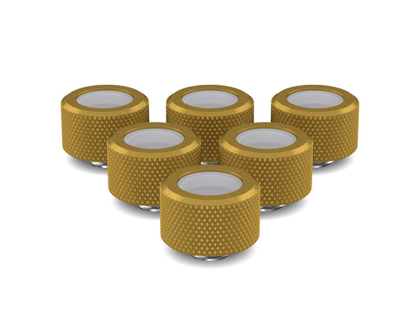 PrimoChill 16mm OD Rigid SX Fitting - 6 Pack - PrimoChill - KEEPING IT COOL Gold