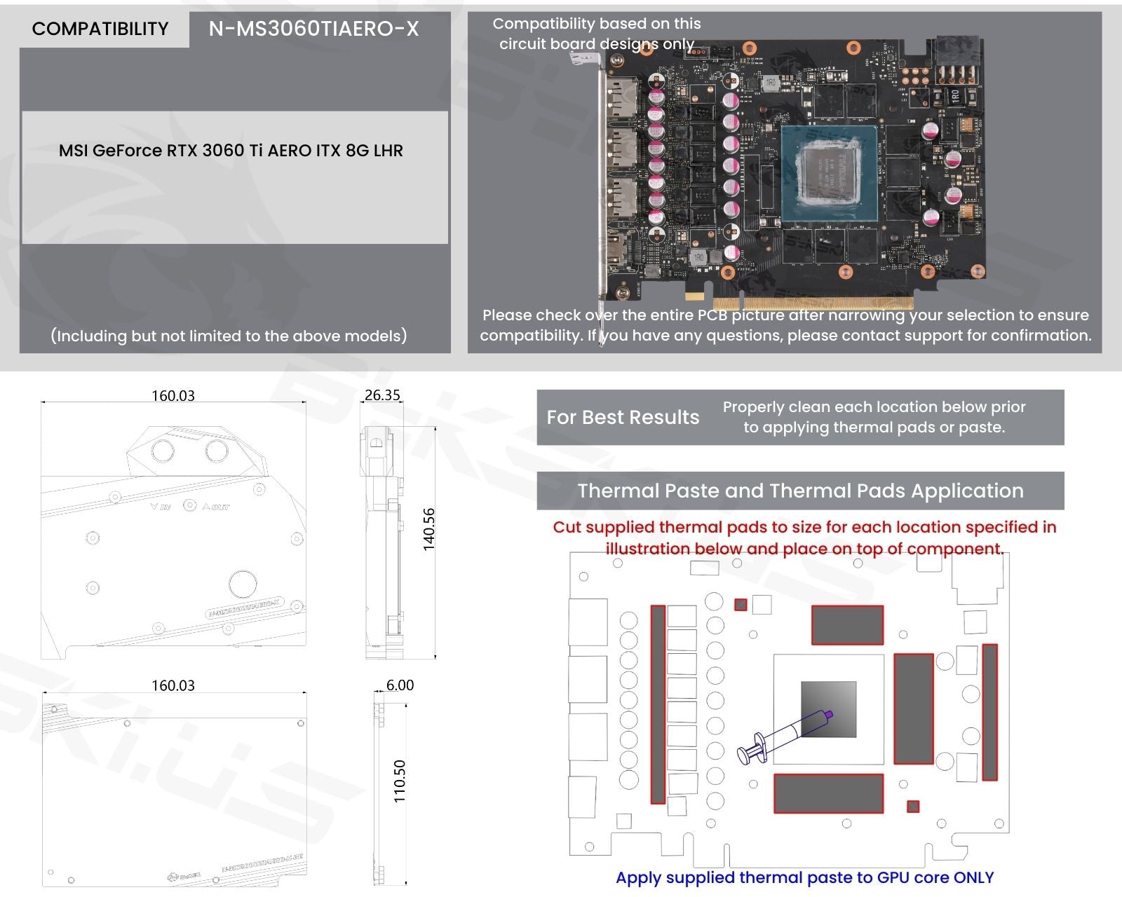 MSI GeForce RTX 3060 Ti AERO ITX 8G LHR