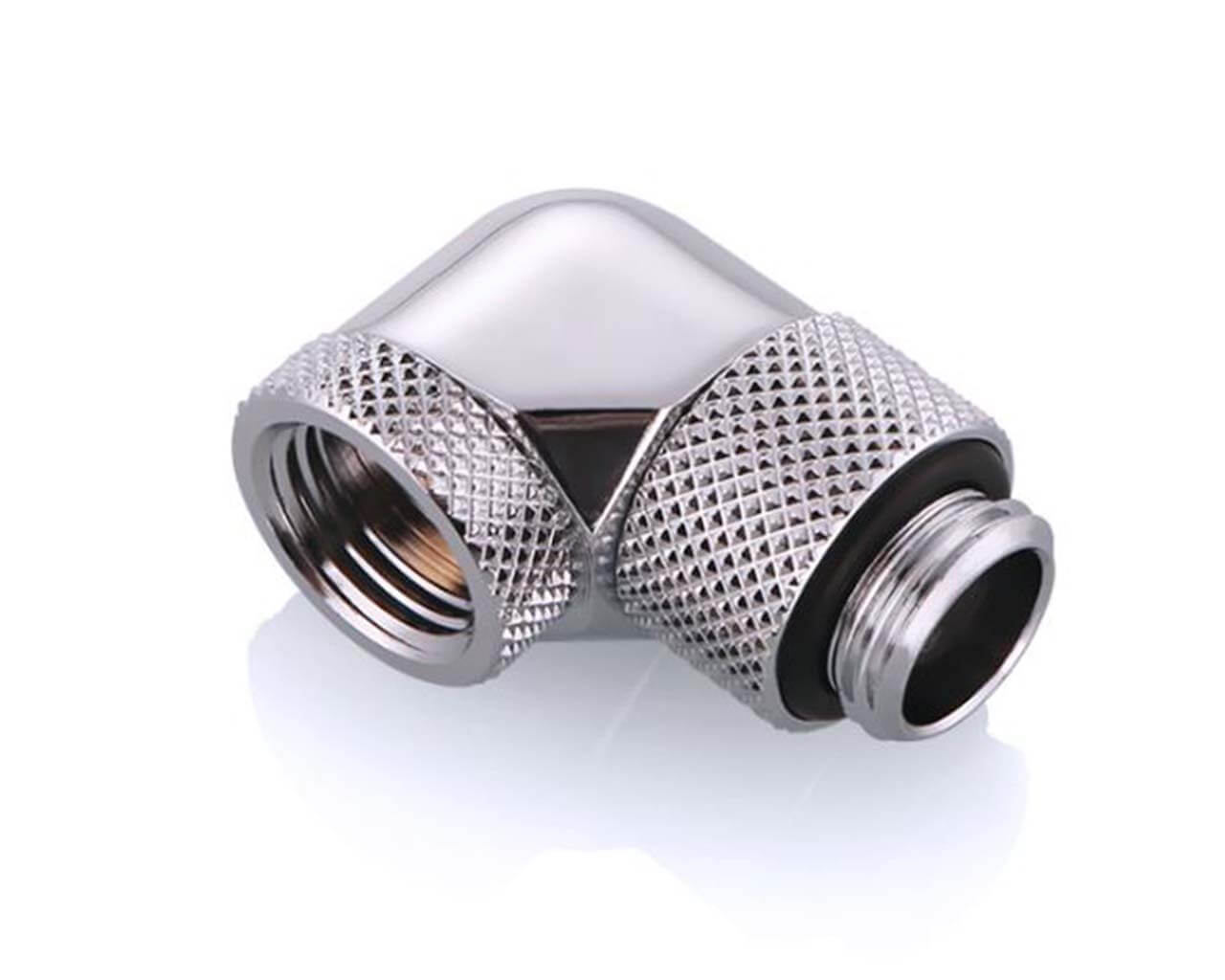 Bykski G 1/4in. Male to Female 90 Degree Dual Rotary Elbow Fitting (B-DTSO-RD90) - PrimoChill - KEEPING IT COOL Silver
