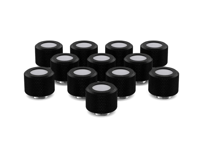 PrimoChill 12mm OD Rigid SX Fitting - 12 Pack - PrimoChill - KEEPING IT COOL TX Matte Black