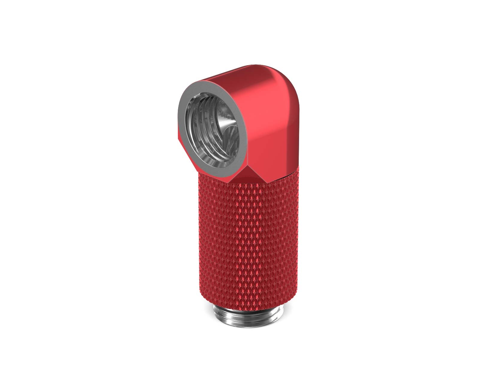 PrimoChill Male to Female G 1/4in. 90 Degree SX Rotary 25mm Extension Elbow Fitting - PrimoChill - KEEPING IT COOL Candy Red