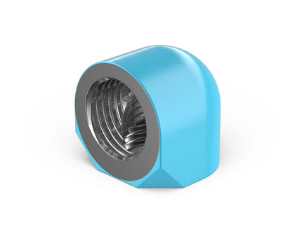 PrimoChill Female to Female G 1/4in. 90 Degree SX Elbow Fitting - PrimoChill - KEEPING IT COOL Sky Blue