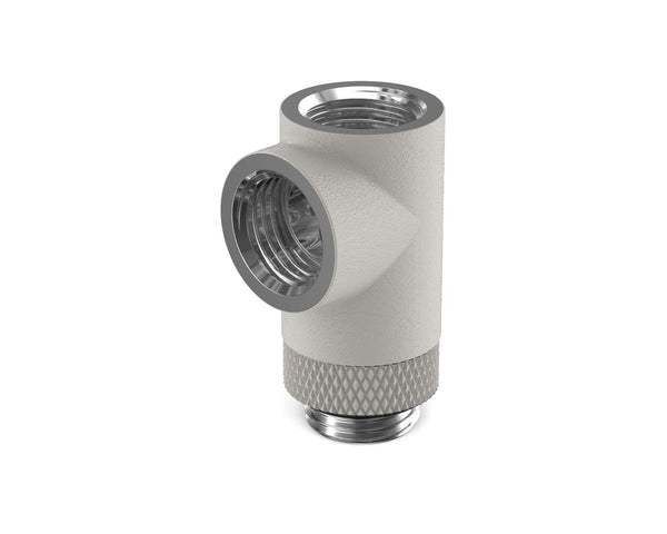 PrimoChill G 1/4in. Inline Rotary 3-Way SX Female T Adapter - PrimoChill - KEEPING IT COOL TX Matte Silver