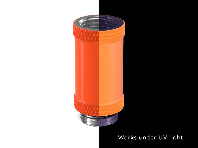 PrimoChill Male to Female G 1/4in. 30mm SX Extension Coupler - PrimoChill - KEEPING IT COOL UV Orange