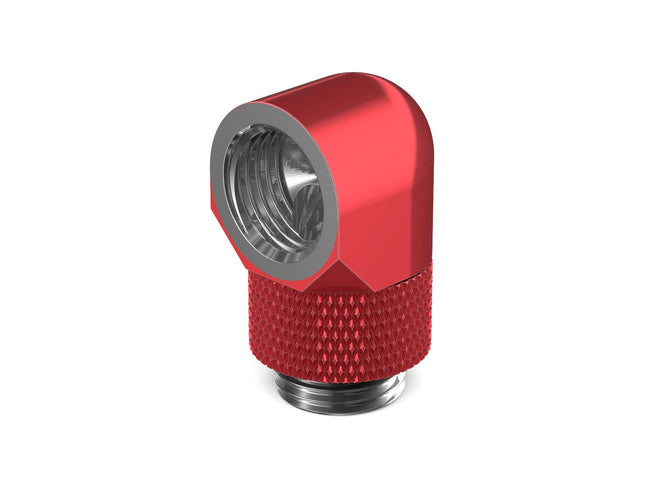 PrimoChill Male to Female G 1/4in. 90 Degree SX Rotary Elbow Fitting - PrimoChill - KEEPING IT COOL Candy Red