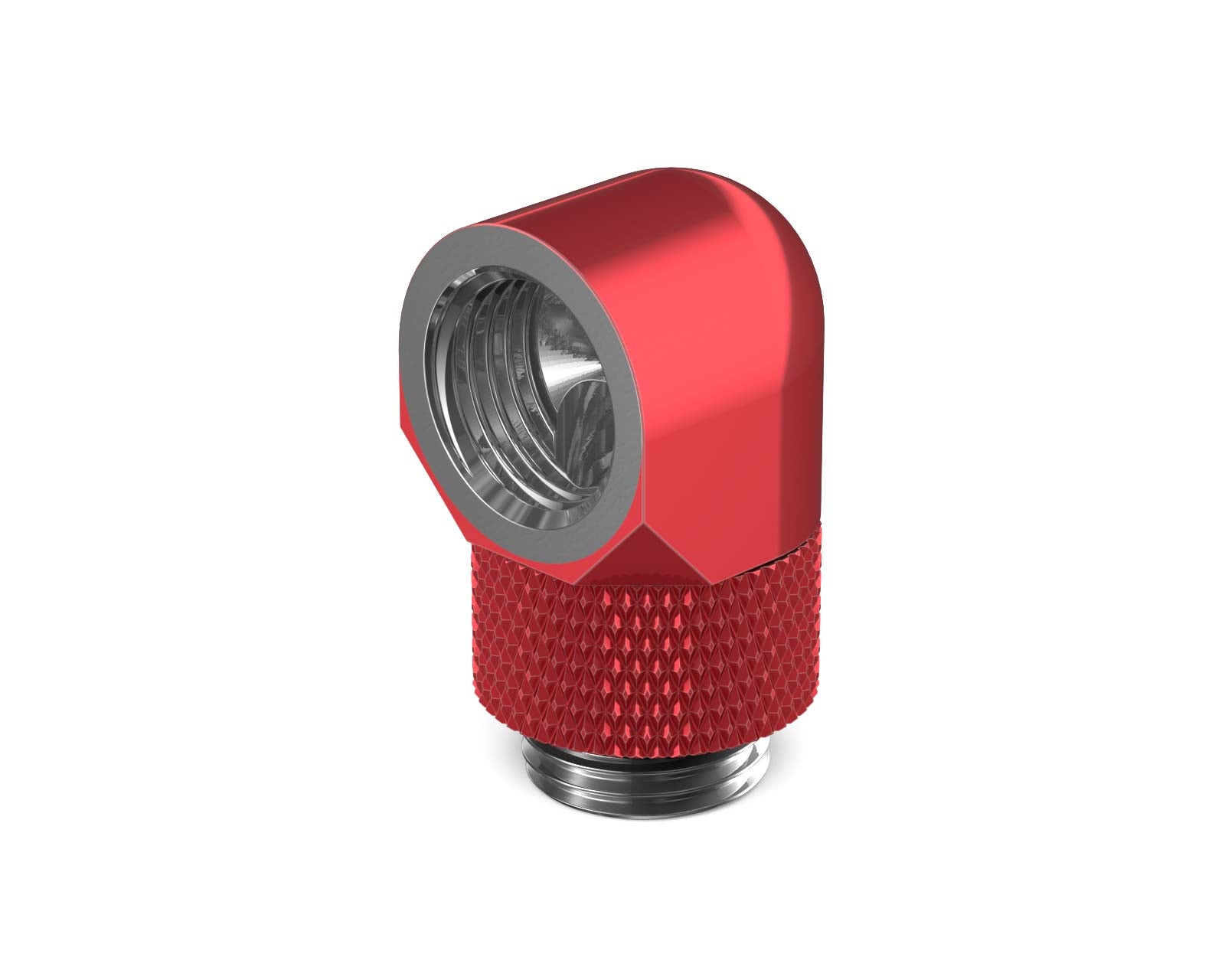 PrimoChill Male to Female G 1/4in. 90 Degree SX Rotary Elbow Fitting - PrimoChill - KEEPING IT COOL Candy Red