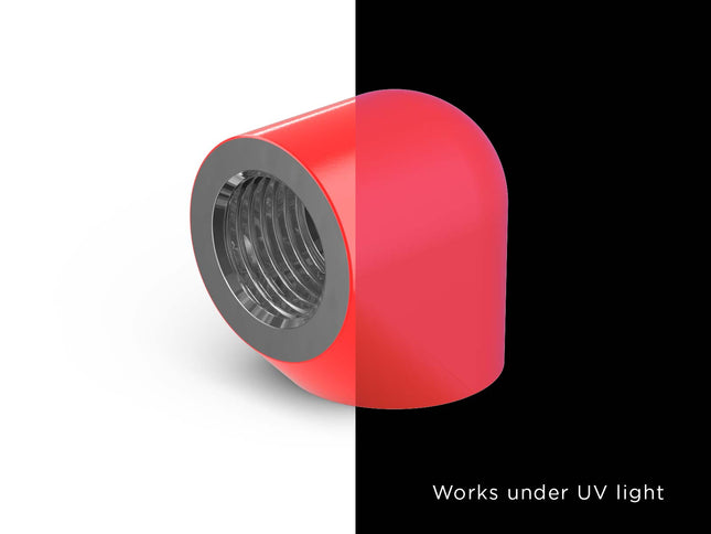 PrimoChill Female to Female G 1/4in. 90 Degree SX Extended Elbow Fitting - PrimoChill - KEEPING IT COOL UV Red